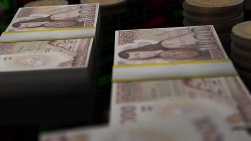 Banknoten Macro Blur Finanzieller Hintergrund 4K