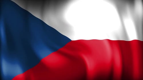 Dynamic Waving Flag of Czech Republic Motion Graphic