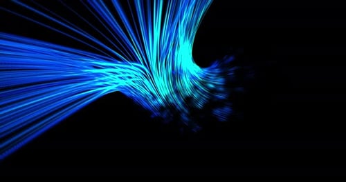 Dynamic Blue Light Stream Particle Flow Background