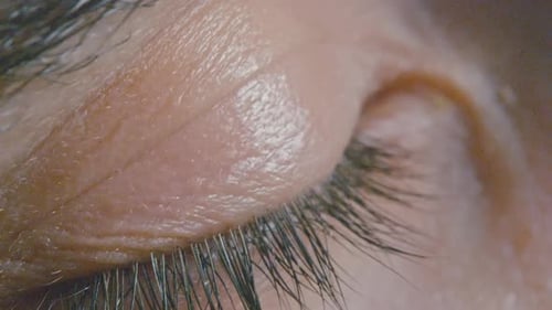 Detailed Look at Eye with Green Iris