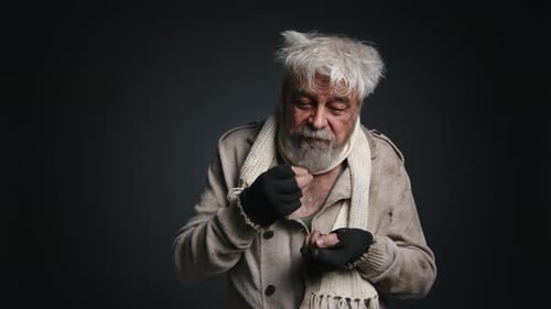 Portrait of Poor Unemployed Man Looking Hungry