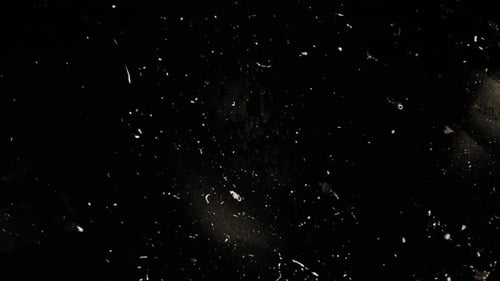 Schwarzes Tintenpulver löst sich auf einer weißen Oberfläche auf