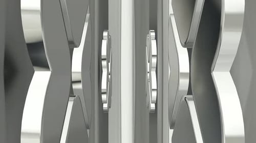 Abstract Metallic Geometric Shapes Tunnel Loop Background Animation