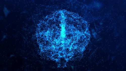 Animated Digital Brain Network Plexus Loop