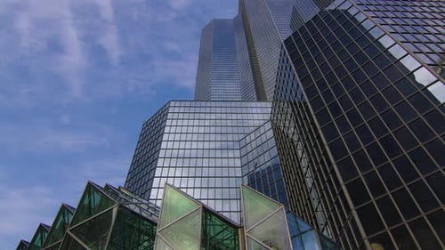 Manhattan Financial District Bürogebäude Fenster auf Wolkenkratzer-Gebäude mit vielen Unternehmens-