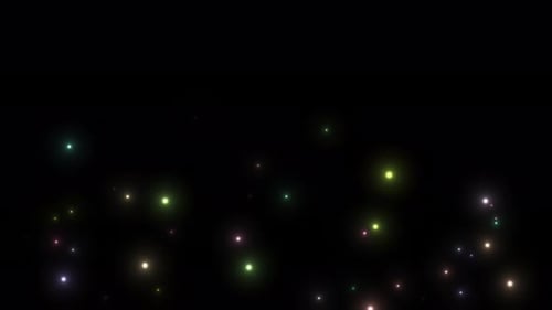 Colorful Sparkling Abstract Particles Rising Loop Background