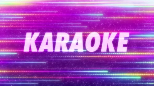 Karaoke Word With Colourful Background