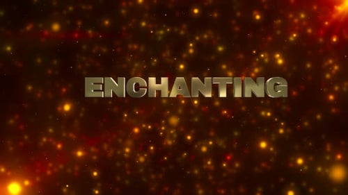 Elegant Golden Text Reveal with Sparkling Particles