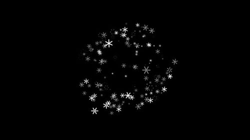Festive White Snowflakes Falling Motion Background