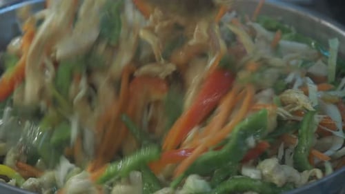 Delicious Vegetables and Meat Stir Fry
