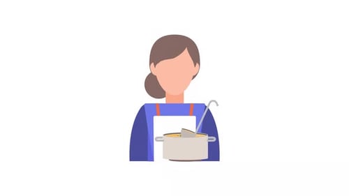 Köchin, Frau, Küchenservice