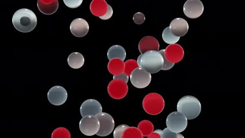 Rising Red White Sphere VJ Loop 4K