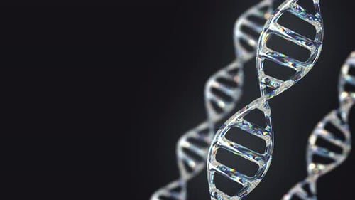 Futuristic Rotating DNA Double Helix Science Background