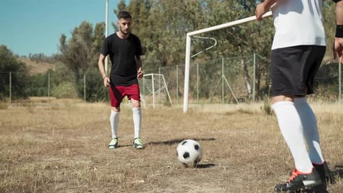 Players Passing The Ball Switching Foot