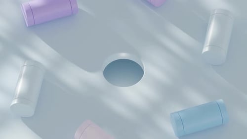 Rolling Cylinders 3D Loop Animation