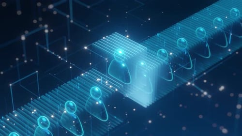 3D Render Digital Identity and User Data Network