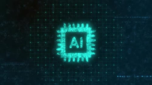 Enthüllung des digitalen Logo von Ai Chip Sign
