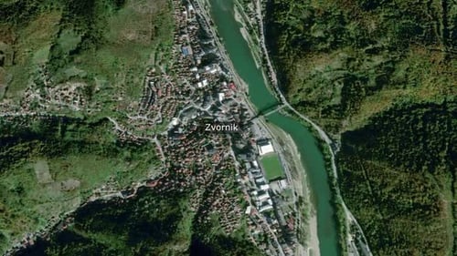 Plan de la ville de Zvornik Zoom (Bosnie-Herzégovine)