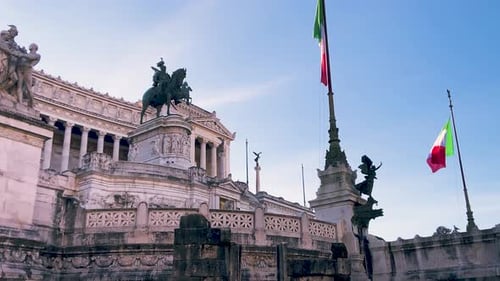 Altare della Patria Monument in Rome on Clear Day