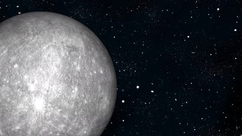 Mercury planet seen from space, Asteroids Cloud and cosmos, 2719