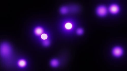 Abstract Moving Purple and White Bokeh Lights Background