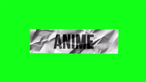 Anime Paper Style Headline Title Green Screen 4K