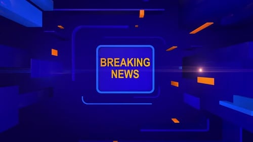 Dynamic Breaking News Intro with Futuristic Geometric Tunnel