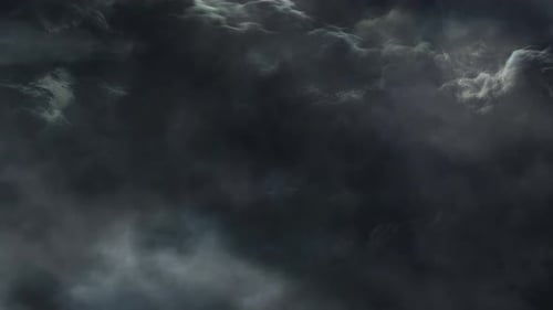 a big thunderstorm in dark sky.