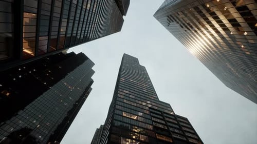 Edificio moderno Up View en Shanghái