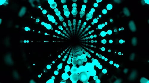 Cyan Abstract Extraterrestrial Organic Spheres Tunnel Background Vj Loop I 4K