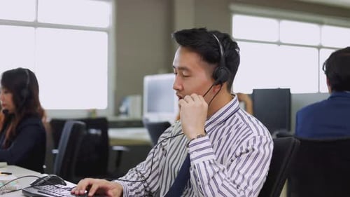 Close Up of Technical Customer Support Talk on a Headset