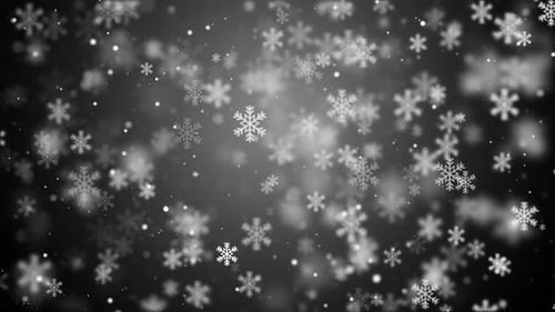 Snowflake Flying From Left Dark