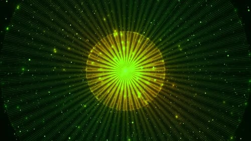 Green Glittery And Shiny Lights Glow Animation