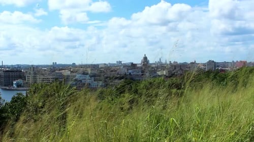 Panoramic View of Cuban Capital City Havana on Beautiful Summer Day