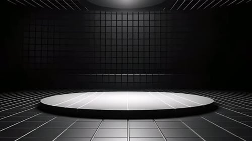 Dark Futuristic Geometric Stage Studio Animation