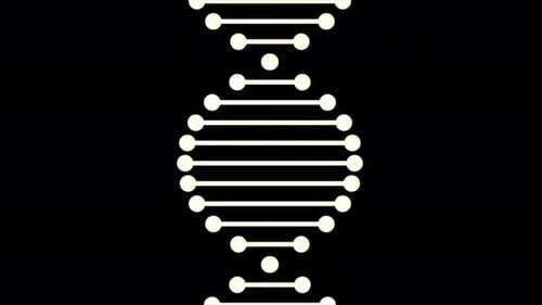 Flat Design DNA Double Helix Pulsating Science Loop