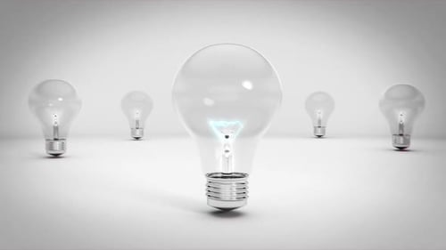 Exploding Light Bulb with blue electricity