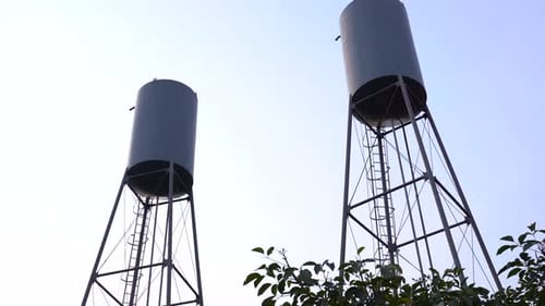 Aerial cilinder tanks. Aerial water tanks