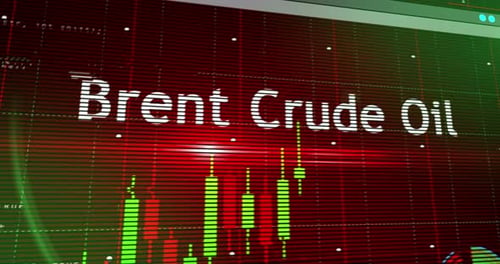 Oil and LNG charts and graphs 3d diagram