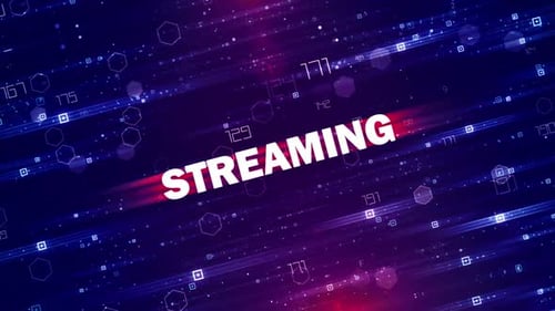 Futuristic Digital Streaming Text Reveal Animation