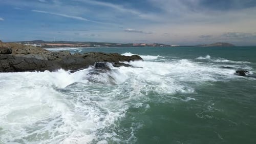 Large Ocean Beautiful Wave Extreme Wave Crushing Coast Big Ocean Beautiful Wave Amazing Wave Force