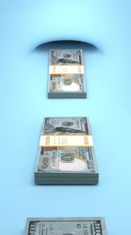 Stack Of Dollars Income Loop
