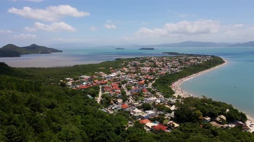 Breathtaking Aerial View of Daniela Beach in Florianopolis
