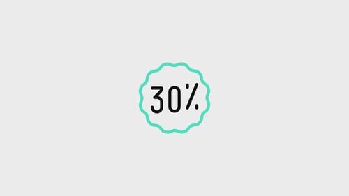Modern Wavy Circle Percentage Reveal Graphic
