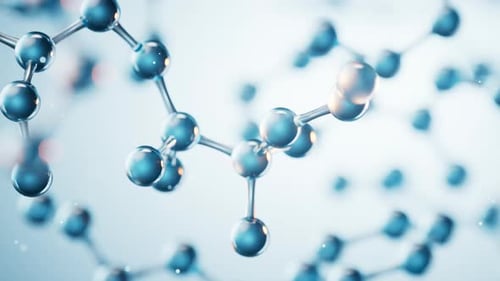 Abstract Molecular Structure Rotating Loop Background