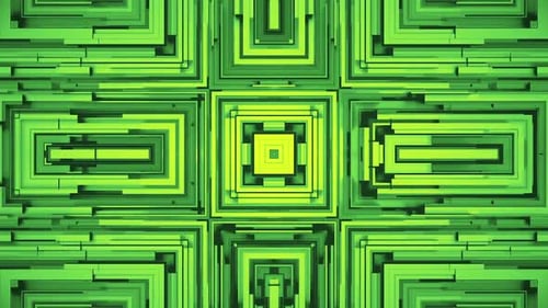 Green Rectangular Geometric Pattern