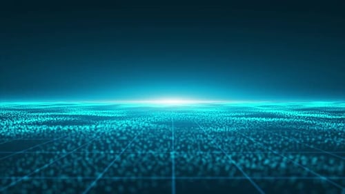 Abstract Futuristic Grid Particle Flow Loop Background