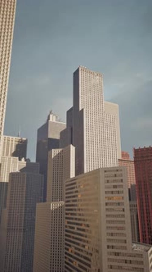 Skyline of Tall City Buildings