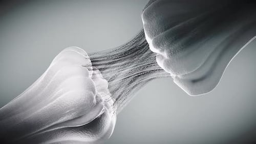 Two Neurons Communicating Synapse Firing 4K Close Up