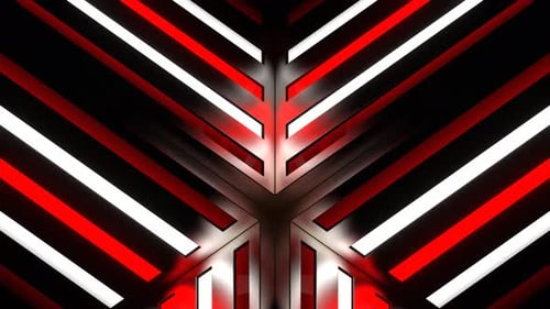Red And White Neon Motion Effect Background Vj Loop In 4K
